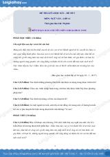 Đề thi giữa kì 2 Văn 11 - Đề số 9